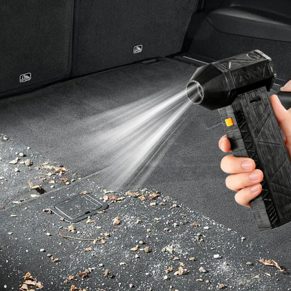 Cordless Fan Duster 120W High-Velocity Handheld Blower For Car Drying Snow Dust Removal Portable USB-C Rechargeable