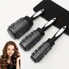 Round Curling Roller Comb Hair Styling Nylon Brush Thermal Aluminum Tube Barrel Hair Comb For Woman Man Hair Blowing And Drying