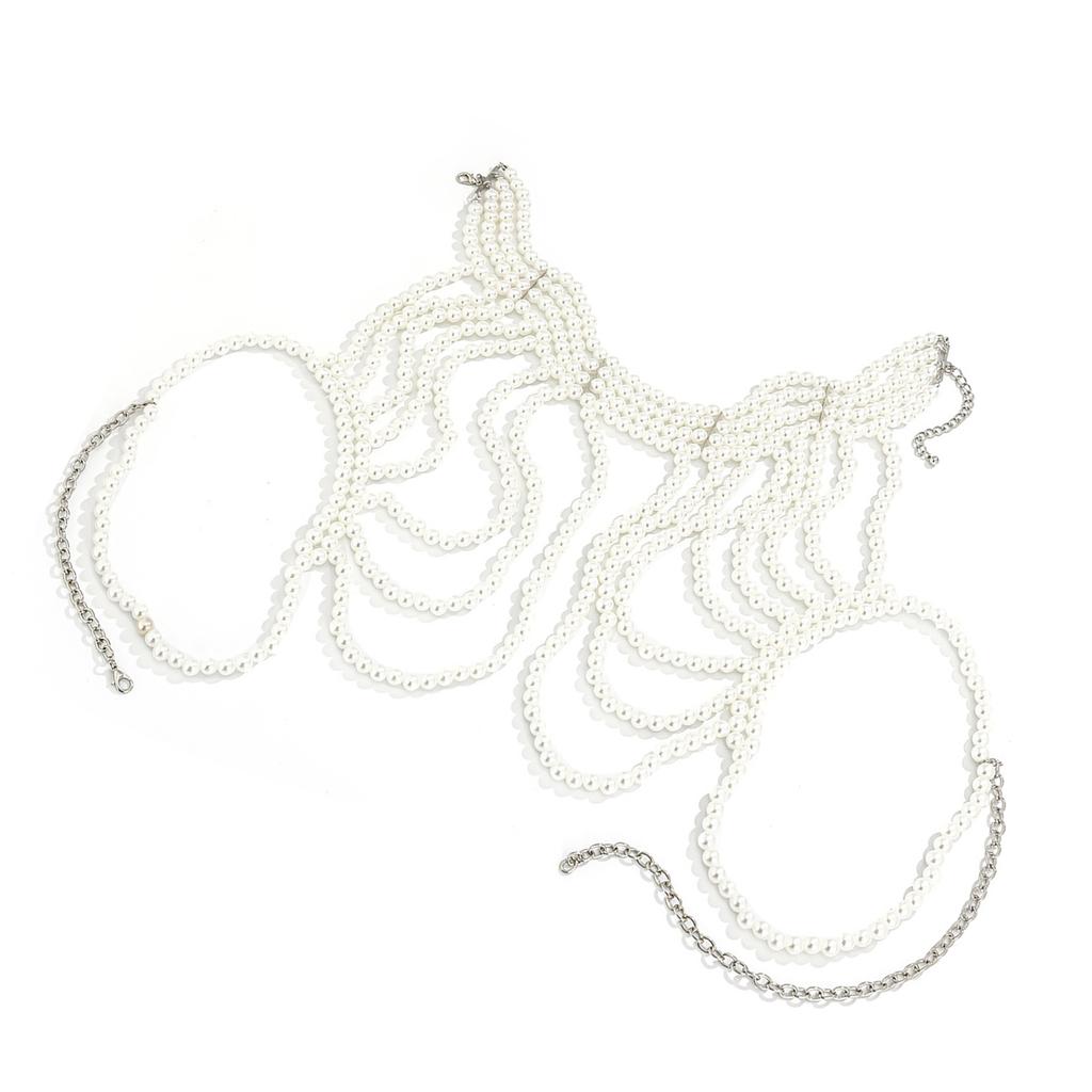 Elegant Beaded Shoulder Chain Body Chain Fashionable Body Jewelry Body Necklace Beaded Chain Perfect Gift for Women Girl