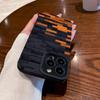 Fashion Orange Black Joint Cool Phone Case For iPhone 13 14 12 11 15 Pro Max Mini XS X XR 7 8 Plus SE Soft Silicone Cover