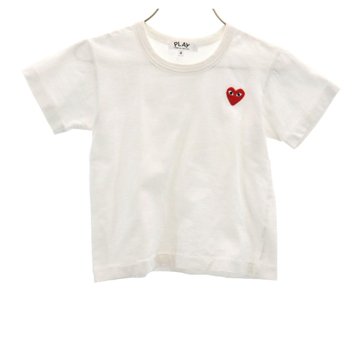 

PLAY COMME des GARCONS сделано в Японии Футболка с коротким рукавом 4 белых Детская Б/У