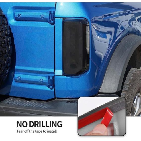 2x Tail Light Cover Rear Lamp Guard Protector  For Ford Bronco +Accessories