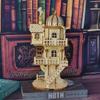 3D wooden puzzle model of treehouse, wooden forest cottage villa, multi story dome building assembly model, handmade DIY creativ