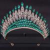 Luxury Baroque Queen Tiaras Sparkling Bridal Headwear Rhinestone Diadem  Pageant Events