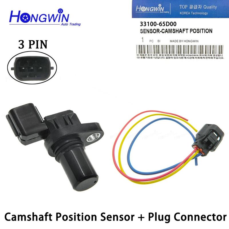 Camshaft Position Sensor & Plug 33100-65D00 For Chevrolet Tracker Suzuki Vitara 2.0 2.5 99-04 3322050G00 3310065D00 J5T23182M1