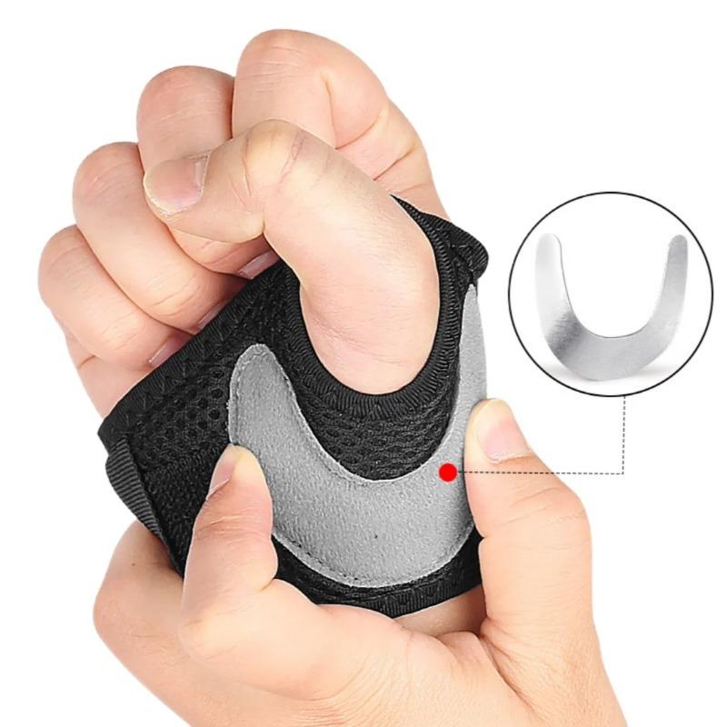 Adjustable Thumb Wrist Guard Thumb Support Wrist Brace Wrap Thumb Splint with Moldable Aluminum Plate Support for Sports