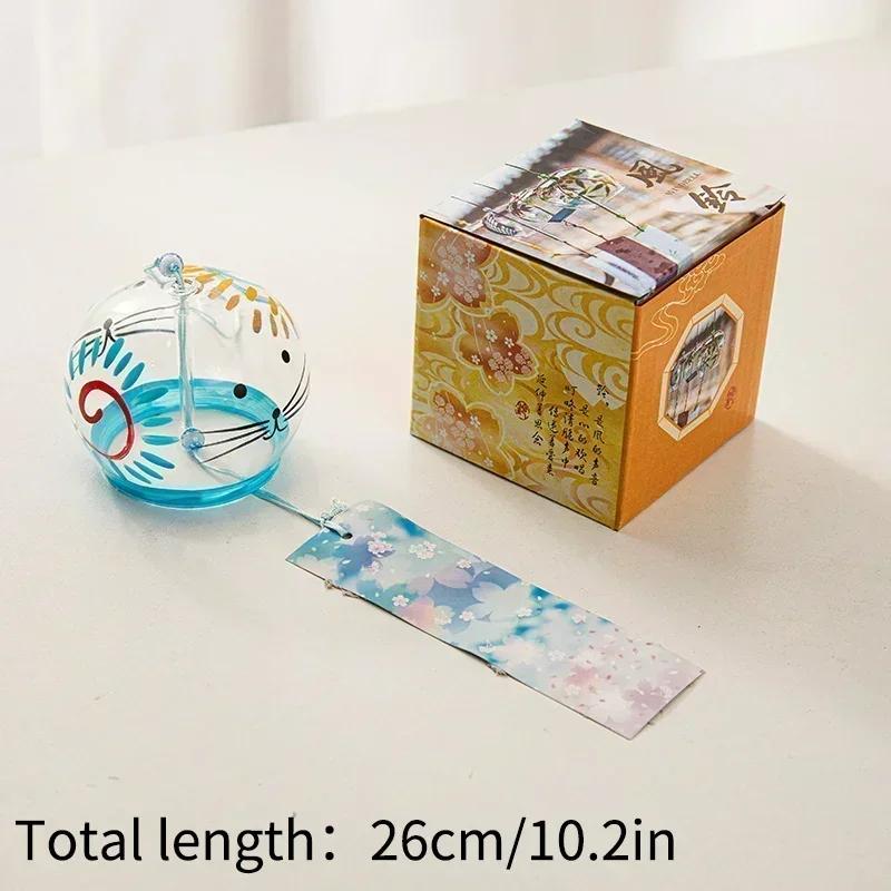 Japanese Wind Chime Handmade Sakura Wind Chimes Garden Decoration Outdoor Glass Furin Wall Hanging Home Decor Small Wind Bells
