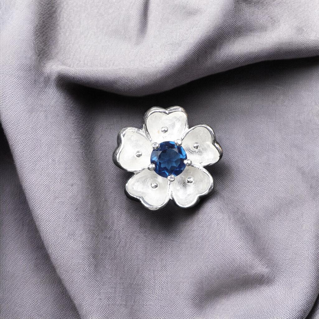 Natural London Blue Topaz Gemstone 925 Sterling Silver Jewelry Silver Ring Gift CZR-1-3