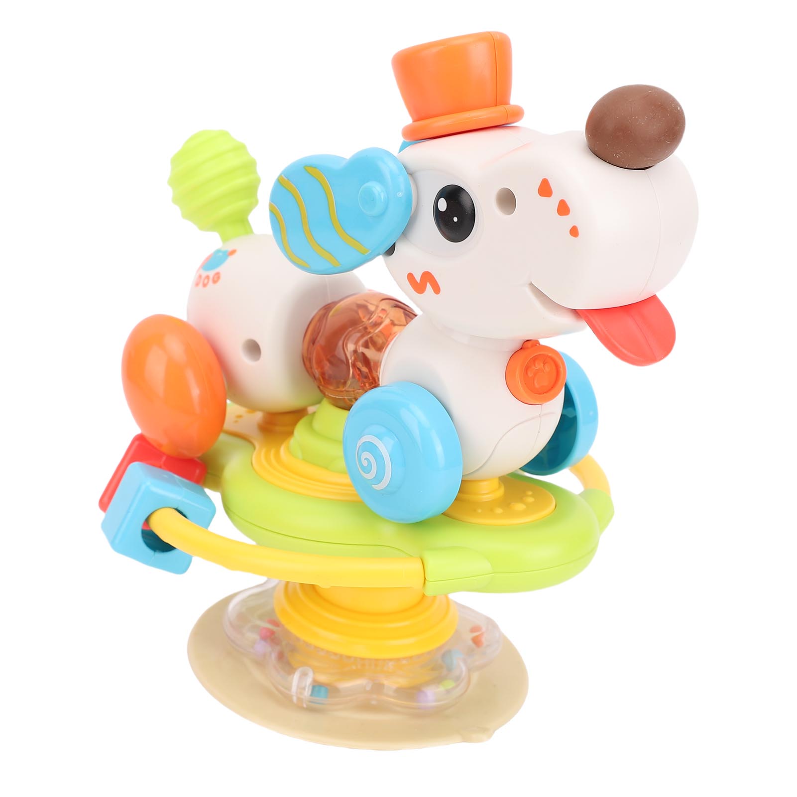 

Baby Dining Table Toys Suction Cup Puzzle Stretch Dog Steering Wheel Multi Functional Detachable Educational Tool