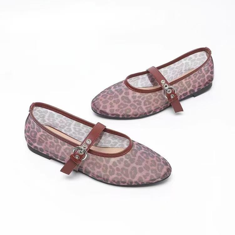 

Круглые туфли-лодочки из сетчатой ткани с дышащей нескользящей подошвой, женские туфли Мэри Джейн большого размера - 42 бордовый