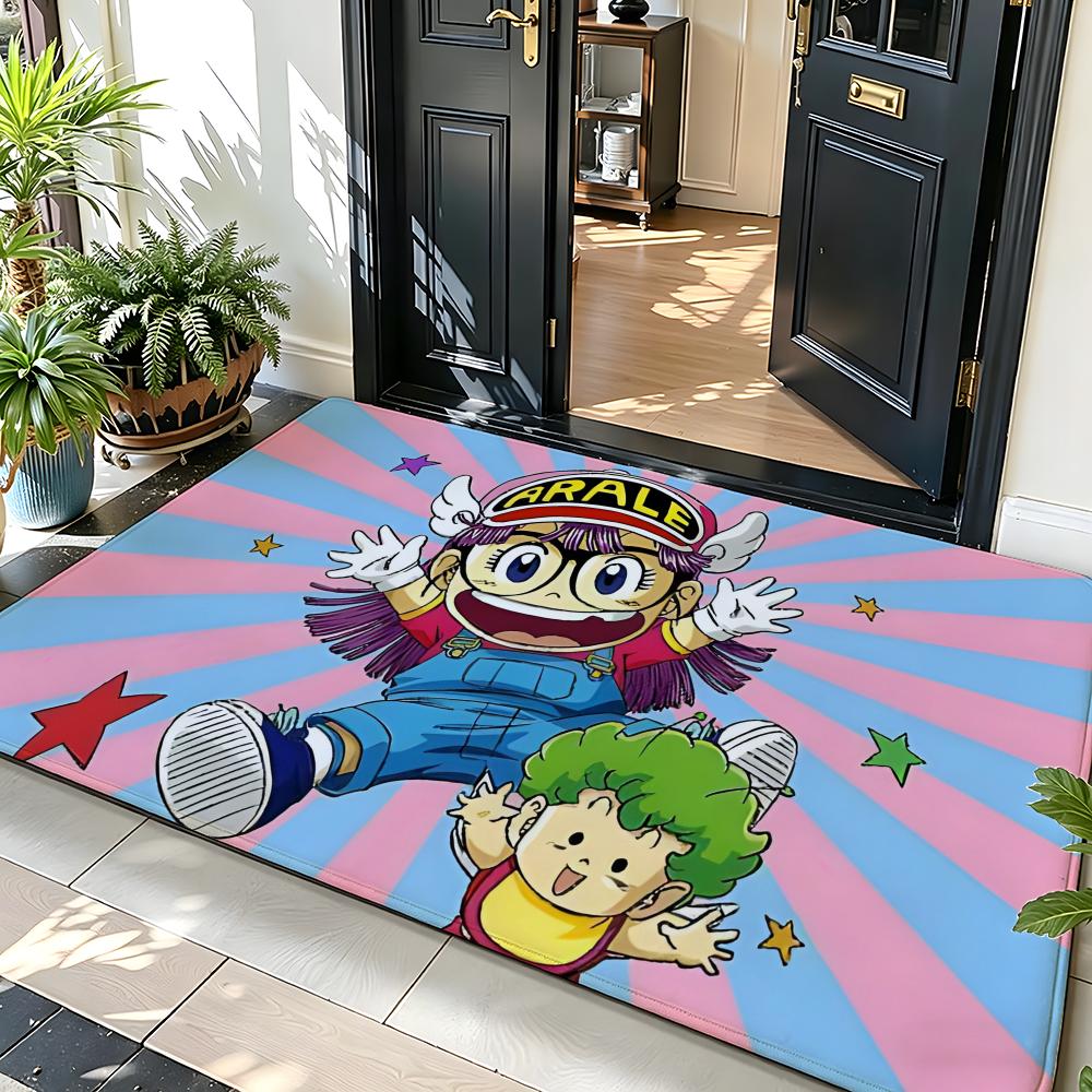 Anime D-Dr. S-Slump Floor Mat Soft Flannel Floor Mat  Suitable for Entryways, Living Rooms, Bedrooms, and Bathrooms