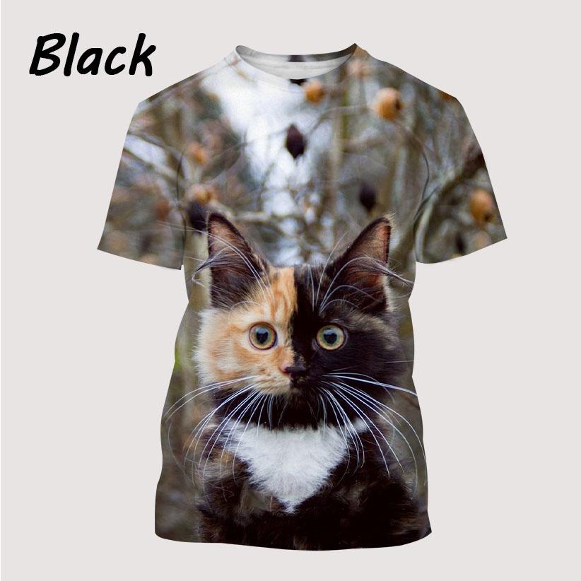 Men's T-shirt New Product Cat 3D Printed T-Shirt Short Sleeved T-Shirt Casual Unisex Breathable Soft and Comfortable T-shirt