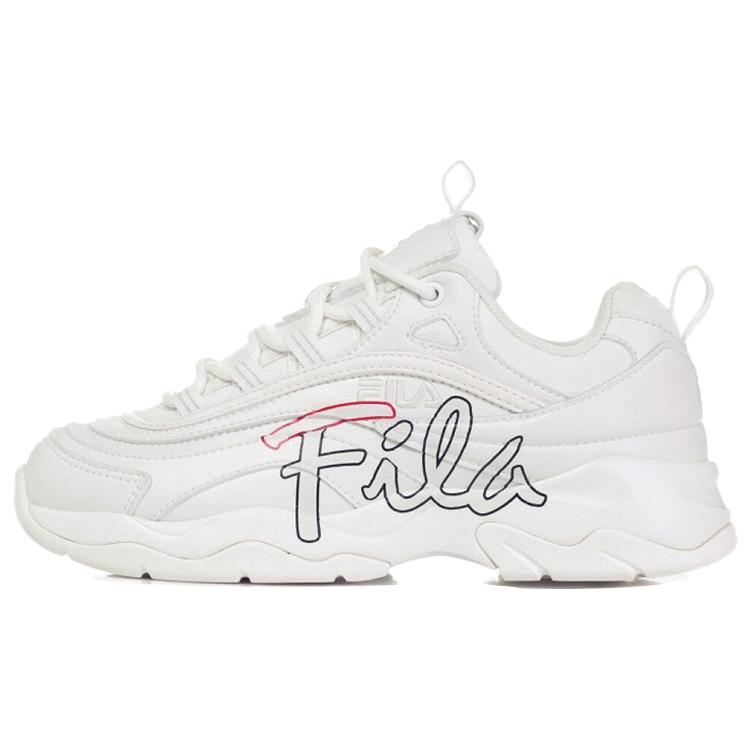 FILA Ray Textile, Synthetic Leather Low top Casual Shoes Men s Ecru 1RM01149E_926 245