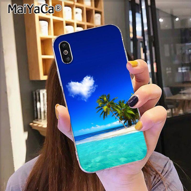 MaiYaCa Mořské vlny Plážový sprej oceán ostrov pouzdro na mobil pro iphone 13 SE 2020 11 pro 8 7 66S Plus X 5S SE XR XS XS MAX