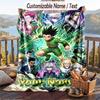 Personalized Flannel Throw Blanket,Hunter × Hunter Custom Printed Name, Cozy Plush Blanket For Home Use