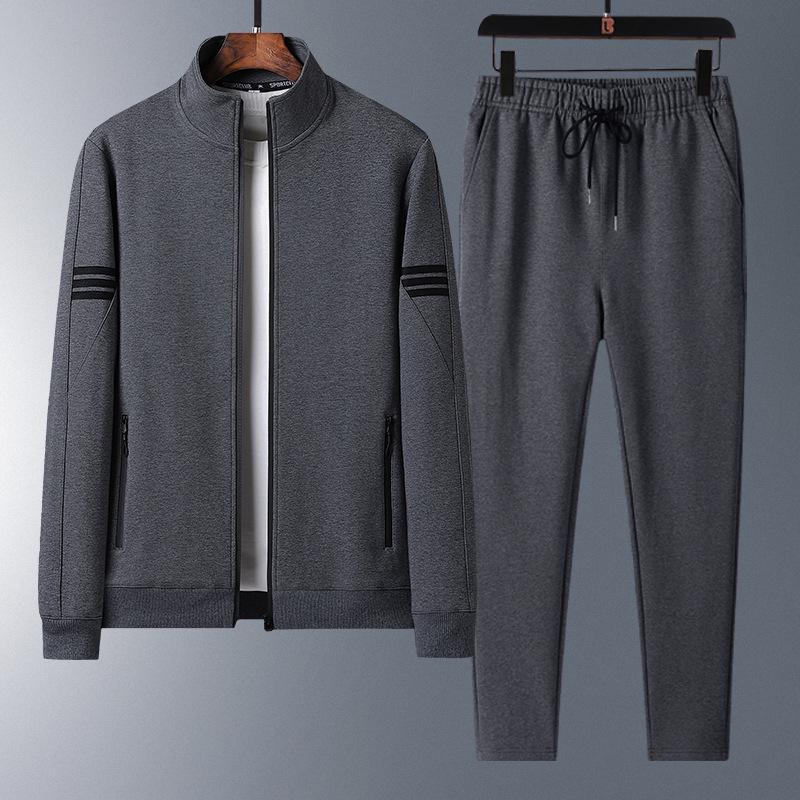 Pánská volná tepláková souprava pro střední a starší věk - jarní/podzimní ležérní bunda