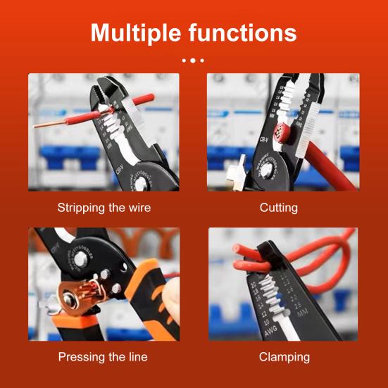 1/2Pcs Wire Strippers Crimping Tools with Ergonomic Handle High Precision Universal Multifunctional Electric Wire Cable Cutters