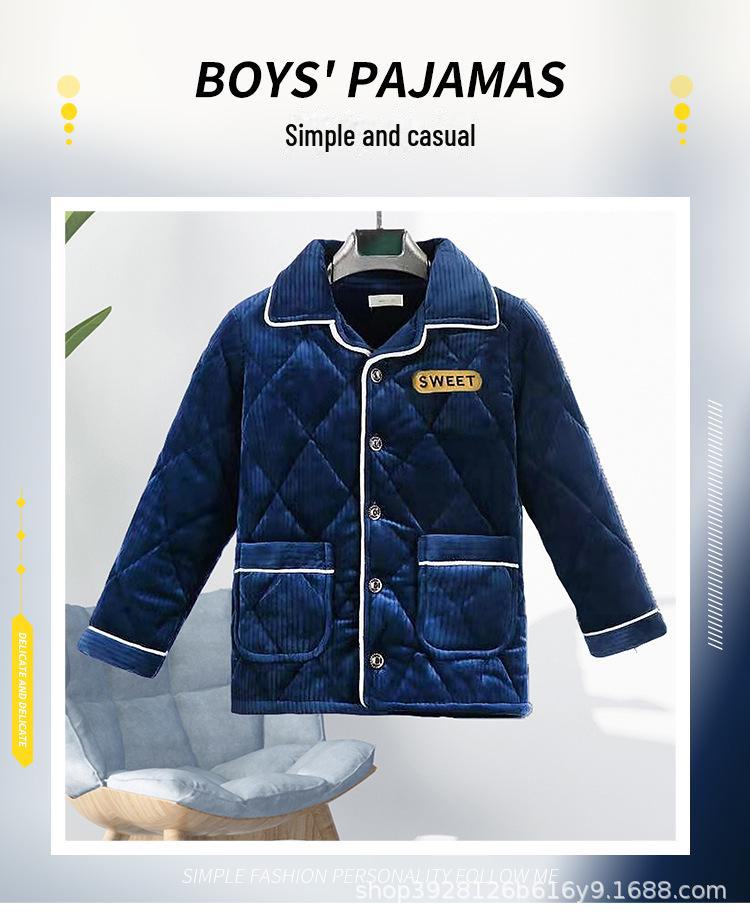 Extra dicker Winterflanell-Pyjama für Jungen - Warmer Einteiler für mittlere und große Kinder