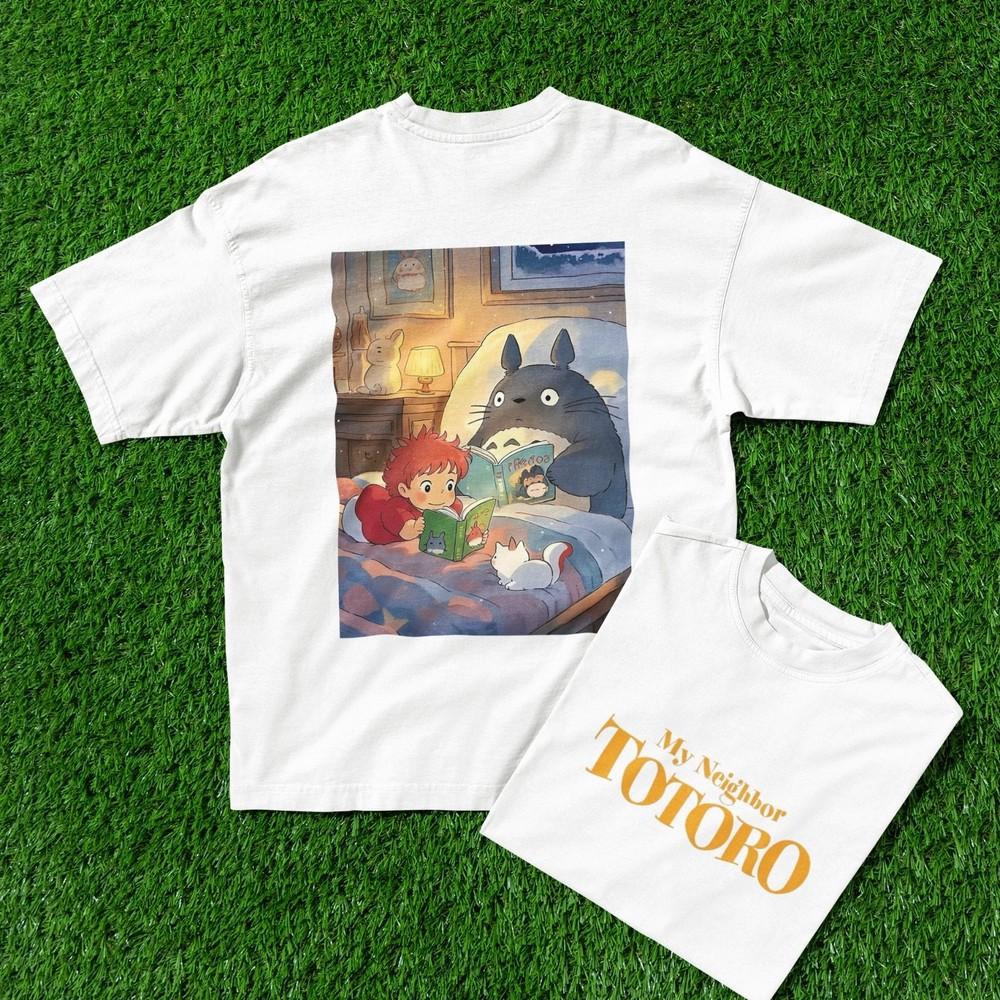 My Neighbor Totoro T-Shirt Cute Anime Graphic Tee Studio Ghibli Fans Gift Unisex
