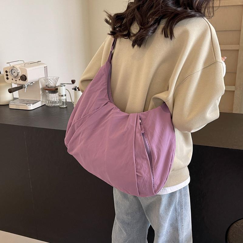 Nylon Casual Shoulder Bag With Pouch Pocket For Daily Use