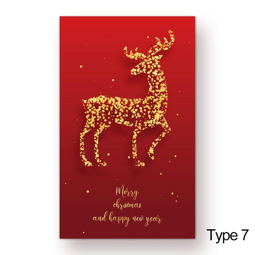 Decor Package Insert Message Note Cards Greeting Postcard Happy New Year Merry Christmas Card
