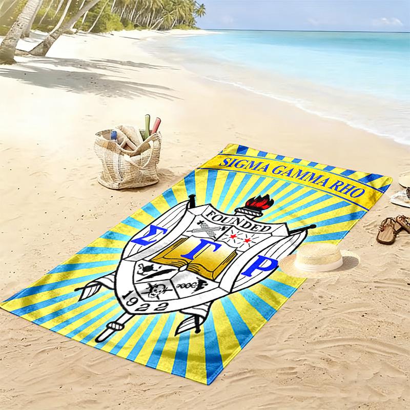 Sigma Gamma Rho Print Beach Towel, Large Soft Quick Dry Towel for Beach Camping Swimming