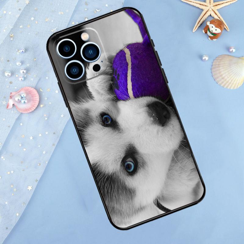 Animal Dog Husky Case For iPhone 17 Pro Max16 15 14 13 11 12 Pro Max Plus 12 13 Mini 16e 17 Air Back Cover