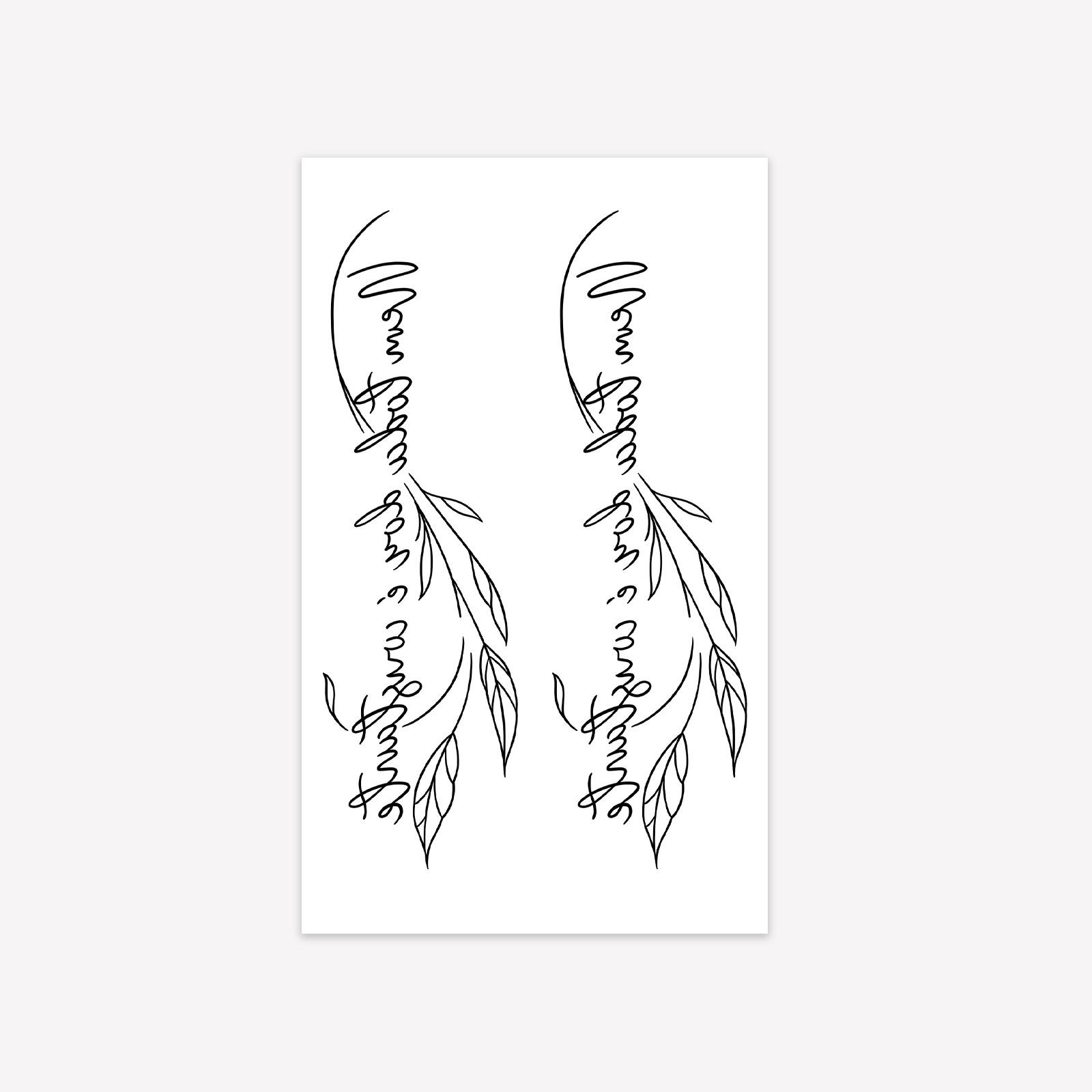 Wicker, English Short Sentences, Letter Tattoo Stickers, Waterproof And Long-Lasting, Advanced Sense, Niche Simple Tattoo Stickers 9*15