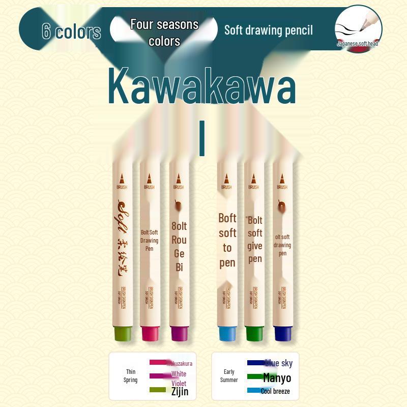 

Four Seasons Soft Tip Brush Pen for Calligraphy: Stone, Spring, Summer, Autumn, Winter Colors – Perfect for Journaling & Watercolor Drawing Other