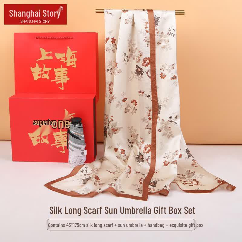 Shanghai Story Women s 100% Mulberry Silk Scarf & Shawl 43cm x 170cm