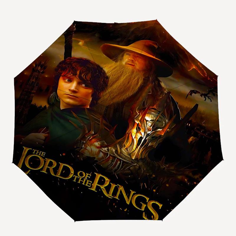 

1pc Gandalf Middle-earth Automatic Folding Umbrella - Compact 8-Rib Design, Durable Plastic & Iron1379L