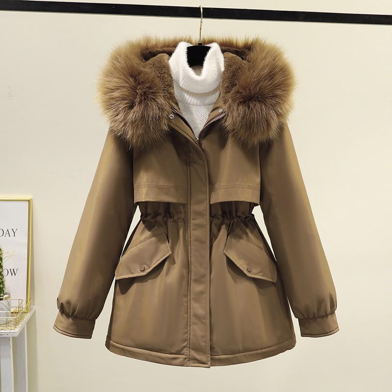 Womens Short Padded Parka Slim Fit Hooded Winter Coat Fleece Lined Warm Casual Jacket