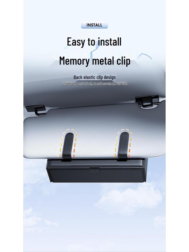 Car Sun Visor Tissue Box - Hanging Tissue Bag for Car Roof