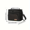 Multifunctional Insulated Lunch Bag, Waterproof, Large Capacity, Crossbody Strap, Ideal For Office, School, Picnic, Travel