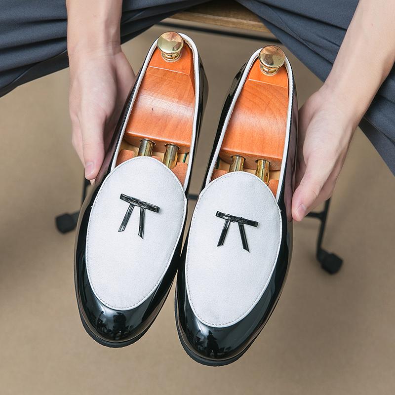 Mode Herrskor i Läder för Bröllopsfest med Rosett Modetrender Herrkörskor Mockasiner Herr Casual Lågskurna Slip-on Flats