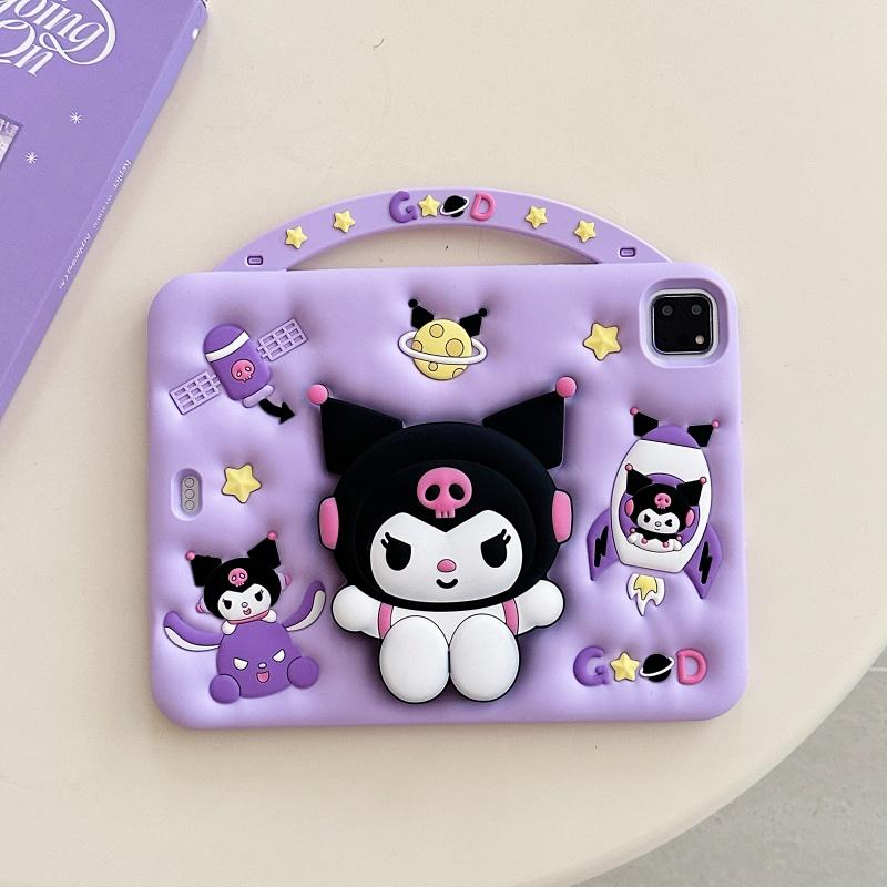 

Милый 3D Мультяшный Чехол-Планшет Kuromi Hello Kitty для RedMi Pad 2 SE 11 Дюймов Силиконовый Складной Держатель-Голова Обложка Redmi Pad 2