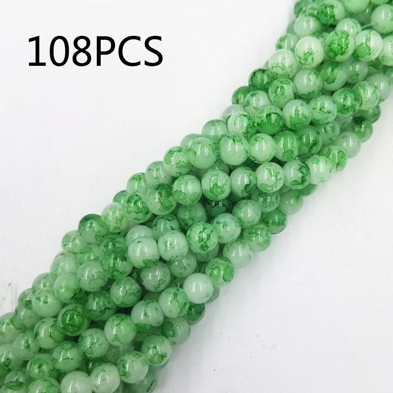 70/108pcs 8mm Glass Loose Beads DIY Handmade Accessories for Bracelet Necklace  Jewelry Making