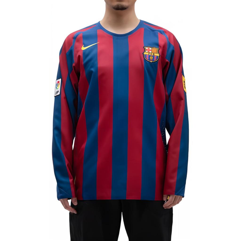 Nike FC Barcelona Ronaldinho 2005/06 Neuauflage Replica Langarmtrikot Rot/Blau Herren Oberteile HQ1462-471