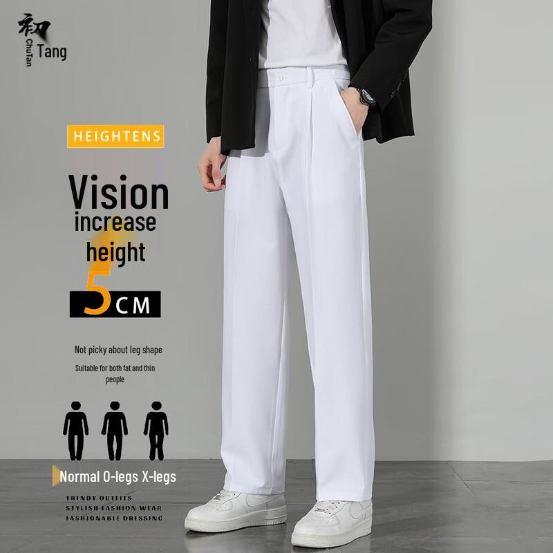 

Chutang Men s Japanese Style Draped Straight Leg Trousers 5XL