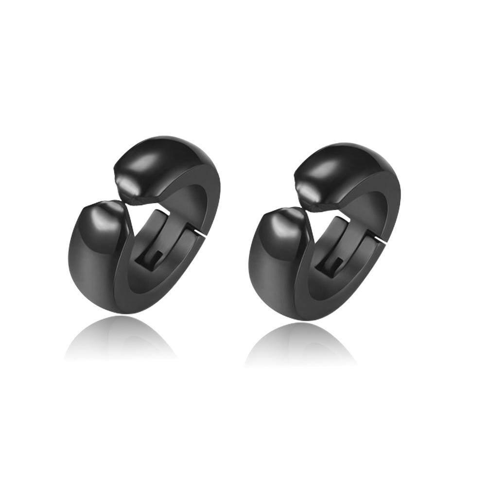 1 Pair Stainless Steel Magnetic Non-piercing CZ Stud Earrings Unisex Punk Hoop Earring Ear Clips For Men Women