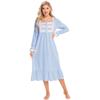 GMXIA Long-sleeved Pajamas, Princess Dress, White Dress, Halloween Party Home Wear