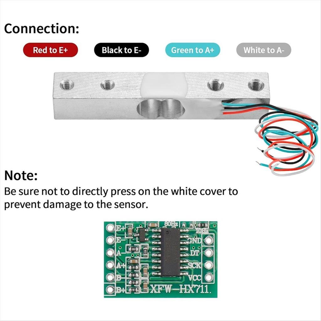 2025+ Digital Load Cell Weight Sensor,4Sets 5KG Load Cell HX711 AD Weighit Amplifier Module Pressure Sensor Ar Duino Load Cell