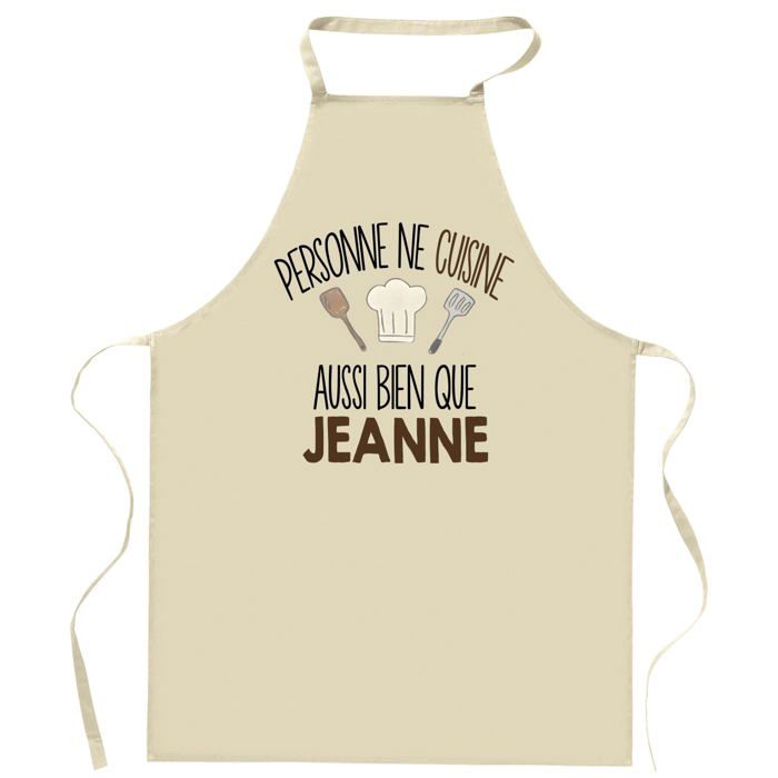 Tablier de cuisine - Planetee personnalisé (JEANNE) - Impression bretonne - Coton résistant - Lavable 40°C