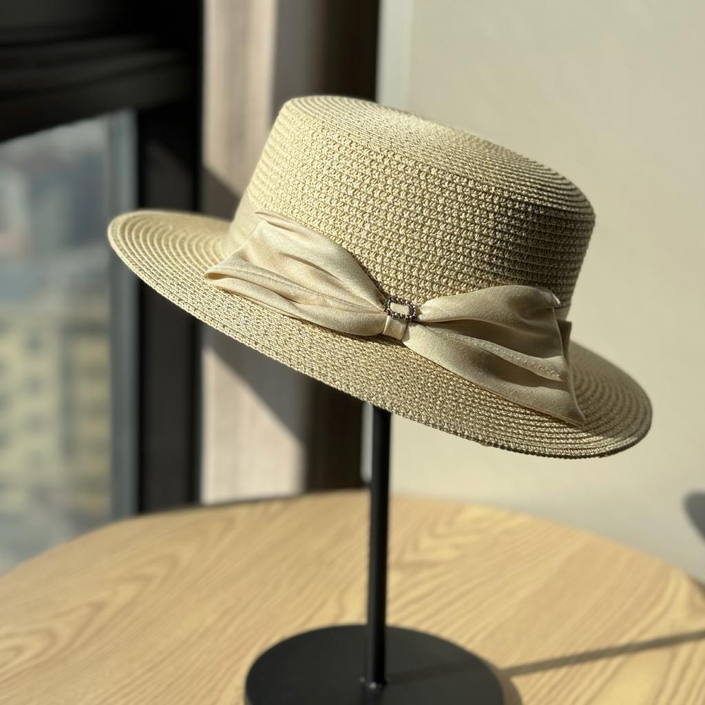 French Straw Top Hat Women's Spring Summer Straw Hat Fashion Sunshade Sun Protection Hat Casual