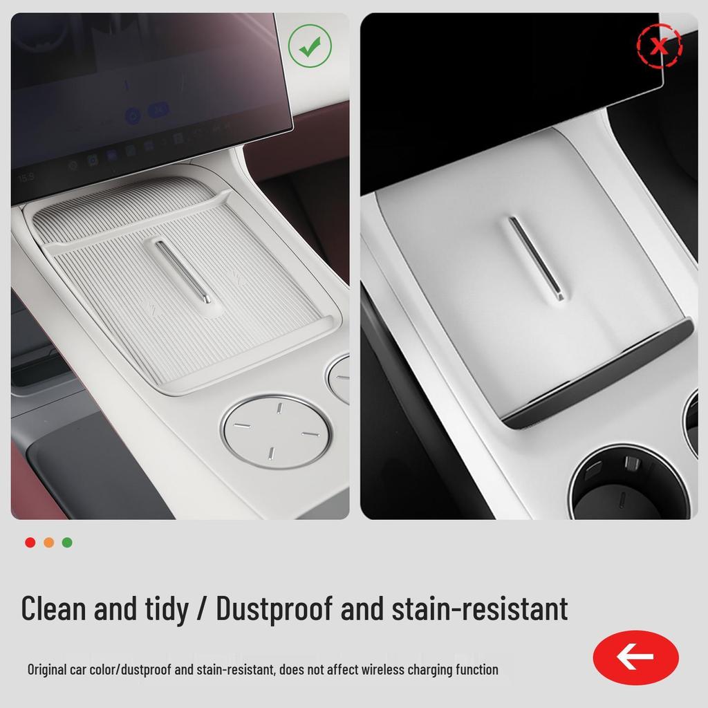 Xiaomi YU7 Wireless Charging Dustproof Silicone Anti-Slip Protective Pad for Gear Shift Console.