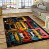 3D Music Cassette Tape Retro Recorder CD Instrument Carpet Rug for Bedroom Living Room Home Sofa Decoration, Kid Decor Floor Mat