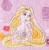 Marushin Disney Tangled Hand Watercolor Product 2005084000 Towel, 34x36cm, Rapunzel, 100% Cotton, Number
