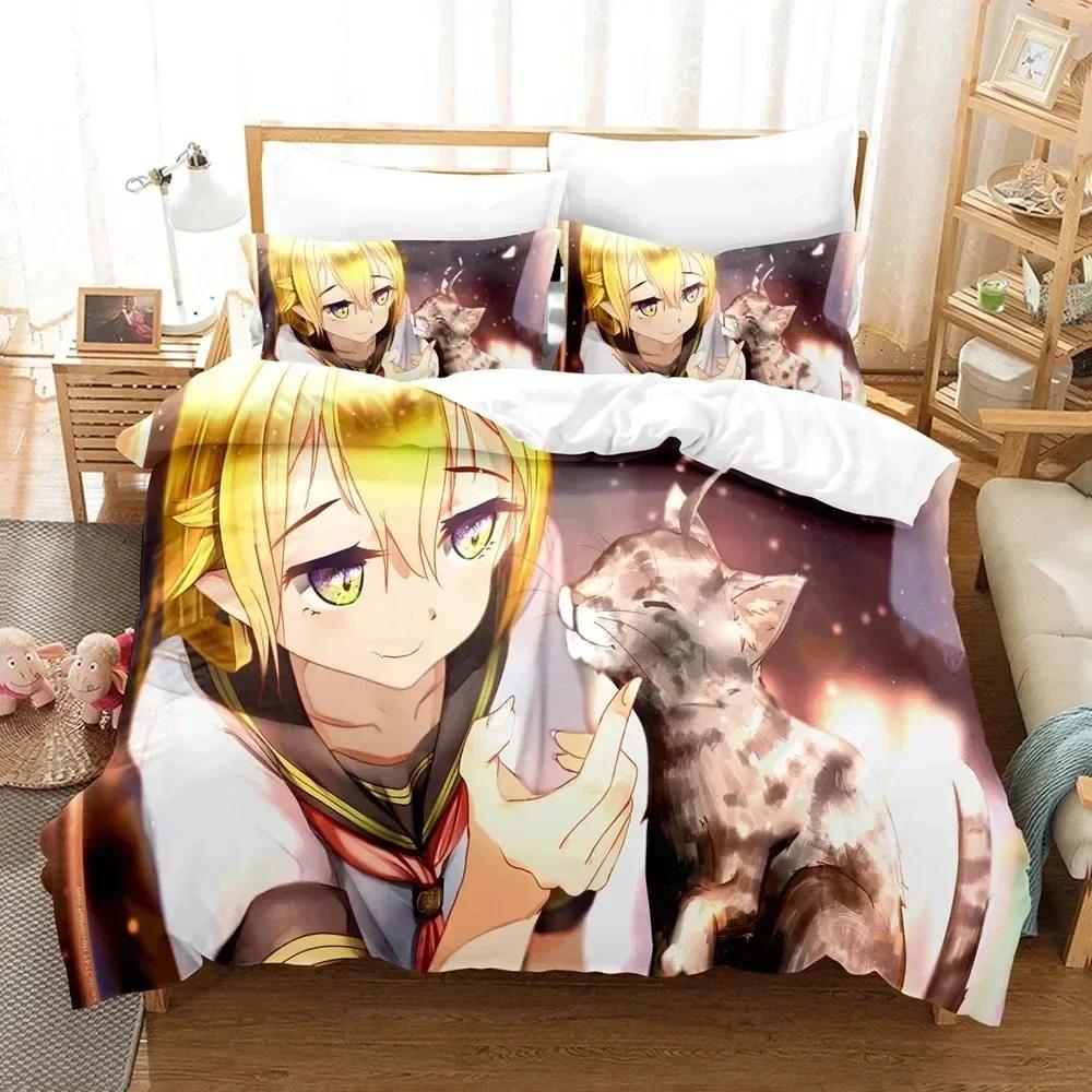 

Comforter Anime Monogatari Series Shinobu Oshino Bedding Set Printed With Bed Soft Queen King Size Bedclothes Home Comforter (quilt)-EU Single(135*200cm)3pcs