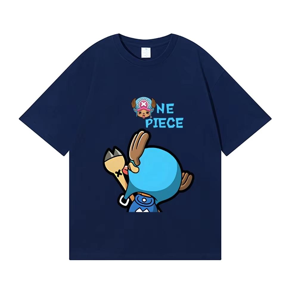 ONE PIECE Tony Tony Chopper 2026 Summer New Harajuku Anime Printed Short Sleeve Men's Women Vintage Top Hip Hop Streetwear Oversized Tshirt