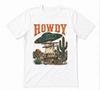 Howdy UFO Cowboy Funny Alien Western White T-shirt
